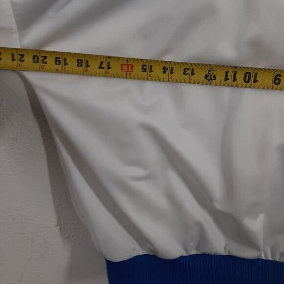 Vtg Wilson Adult Mens Small White Blue Yellow Track Jacket 90s Full Zip - Picture 8 of 9